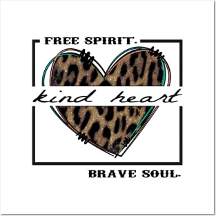 Kind Heart leopard Posters and Art